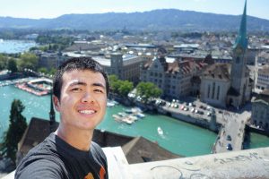 Peter Wen overlooking the city of Zurich (Photo: Peter Wen)